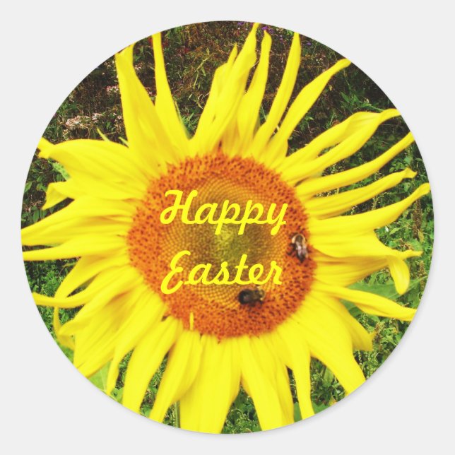 HAPPY EASTER SUNFLOWER stickers (Front)