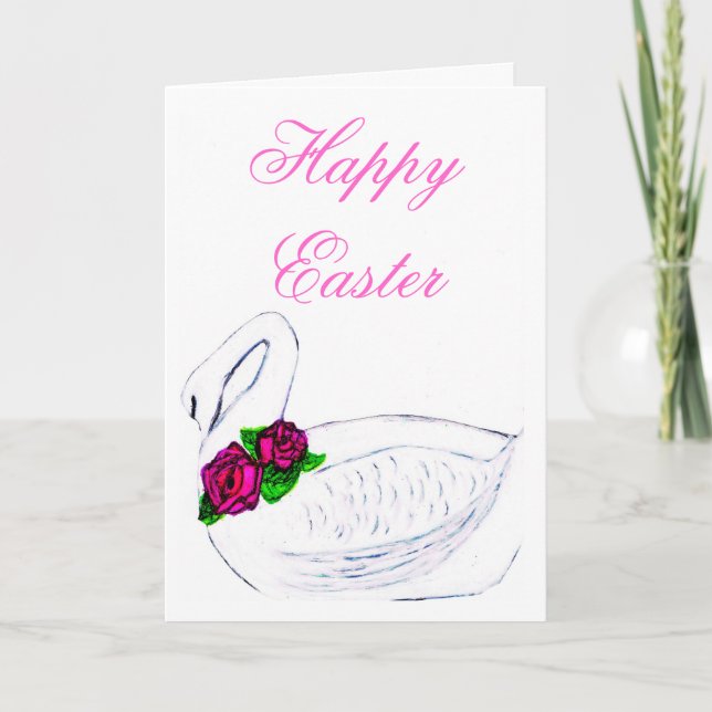 HAPPY EASTER SWAN card (Front)