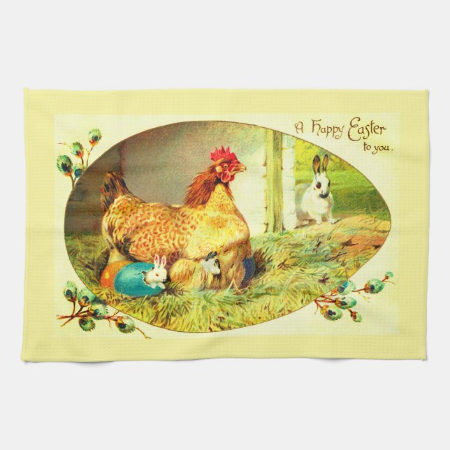Happy Easter Tea Towel (Horizontal)