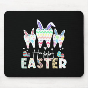 Happy Easter Teeth Tooth Rabbit Ears Dental Dentis Mouse Mat