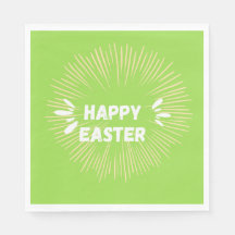 Happy Easter text on green