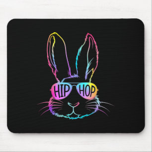 Happy Easter Tie Dye Bunny Sungles Hip Hop Men Wom Mouse Mat