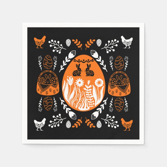 Happy Easter Time Holiday Gift Napkin (Front)