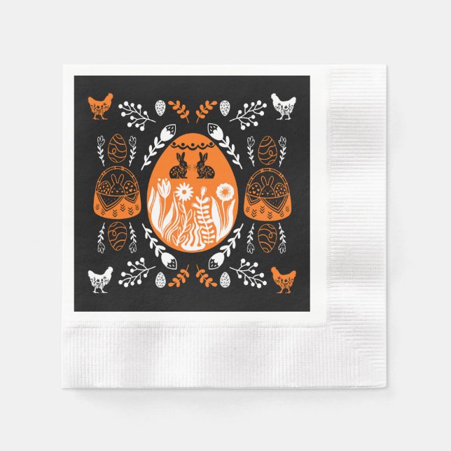 Happy Easter Time Holiday Gift Napkin (Front)