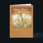 Happy Easter to a Catholic Priest Holiday Card<br><div class="desc">This beautiful card with lilies and a crucifix will let the priest know how appreciated he is and wished and Happy Easter!</div>