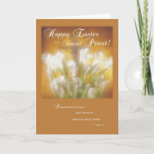 Happy Easter to a Catholic Priest Holiday Card