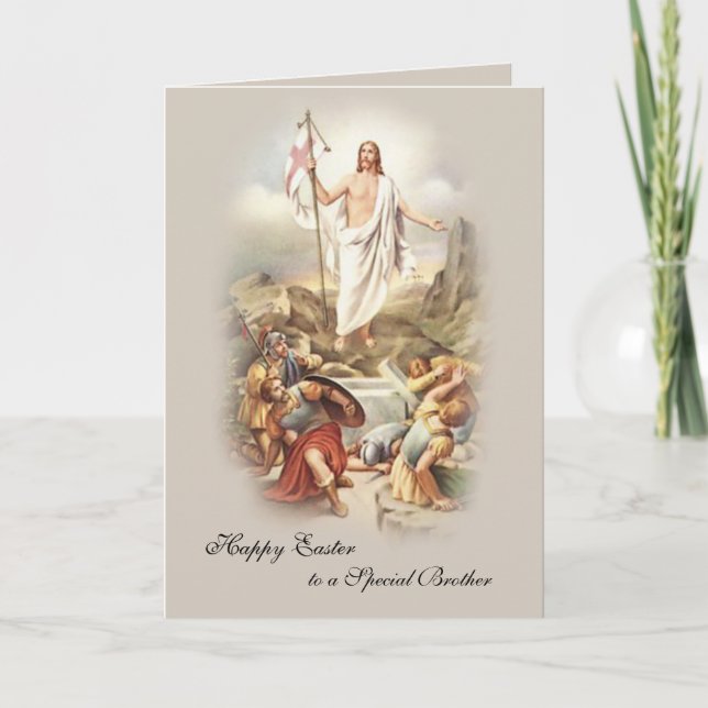 Happy Easter to a Special Catholic Brother Holiday Card (Front)