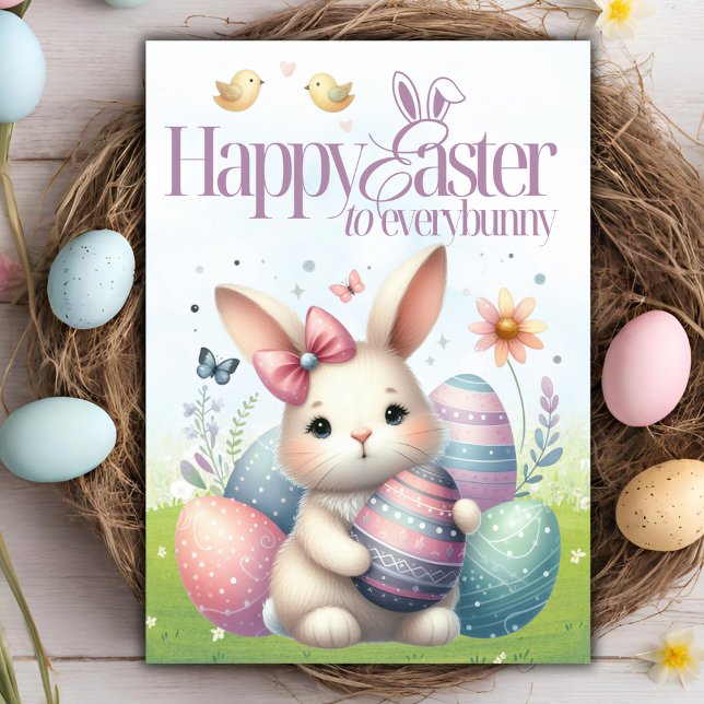 Happy Easter to Everybunny Sweet Easter Holiday Card (Happy Easter to Everybunny Sweet Easter Holiday Card)