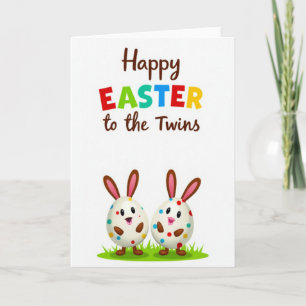Happy Easter To The Twins Card
