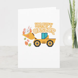 Happy Easter Tractor Gift Boys Kids Holiday Card