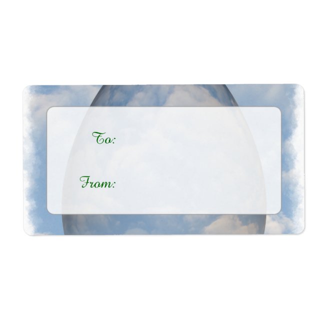 Happy Easter - Transparent Easter Egg in the Sky (Front)