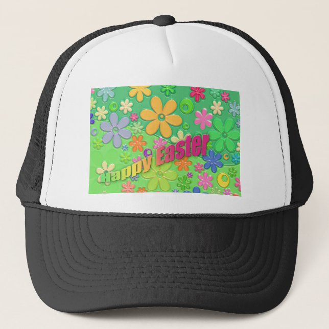 happy easter trucker hat (Front)