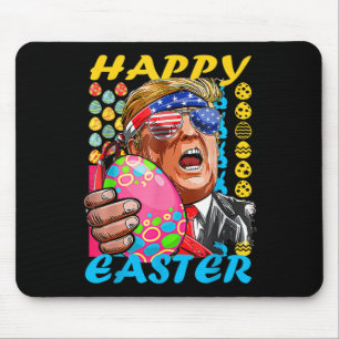 Happy Easter Trump Patriotic Bunny Flag  Mouse Mat