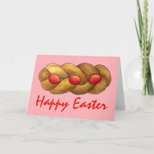 Happy Easter Tsoureki Greek Armenian Holiday Bread Card