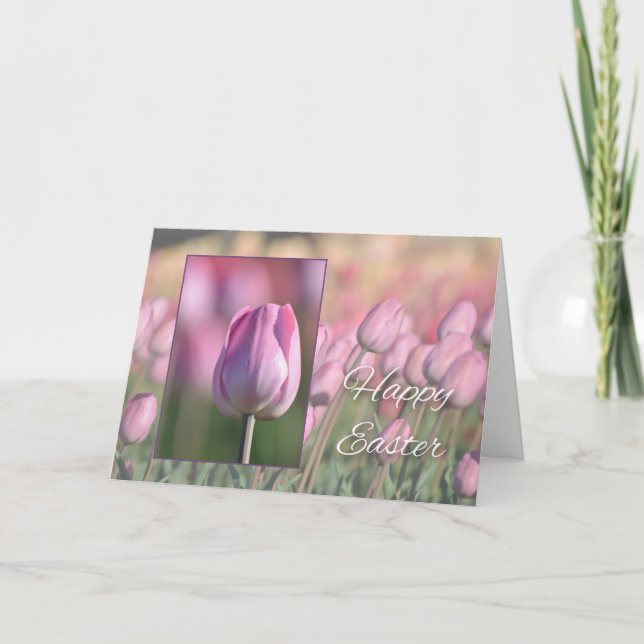 Happy Easter Tulips Card (Front)