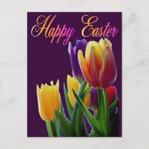 Happy Easter Tulips Greeting Cards