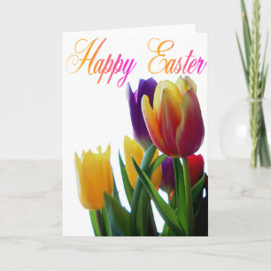Happy Easter Tulips Greeting Cards
