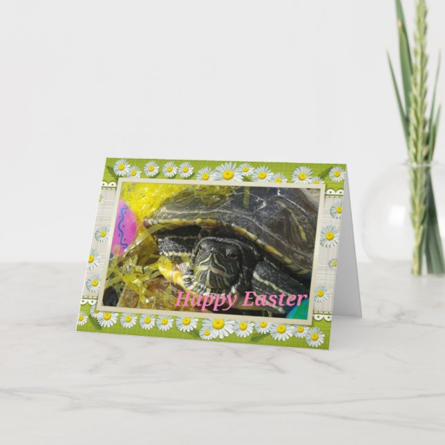 Happy Easter Turtle Holiday Card (Front)