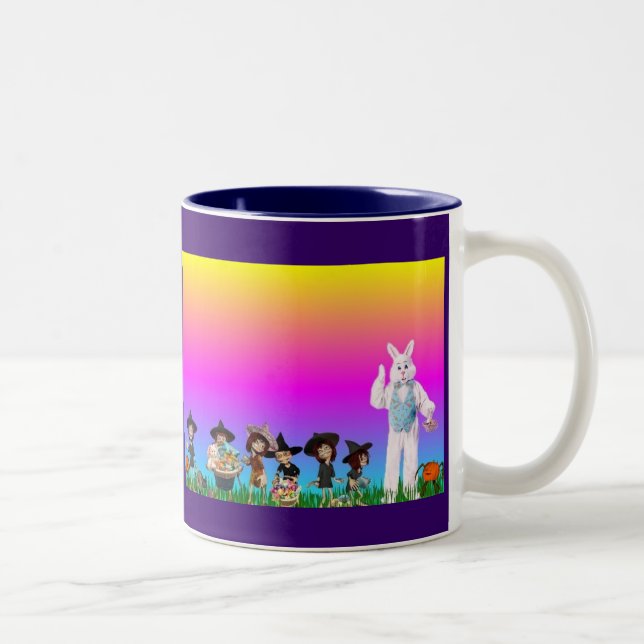Happy Easter! Two-Tone Coffee Mug (Right)