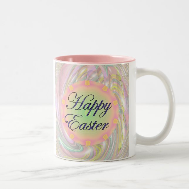 Happy Easter Two-Tone Coffee Mug (Right)