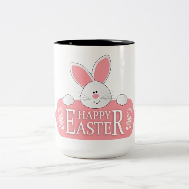 Happy Easter Two-Tone Coffee Mug (Center)