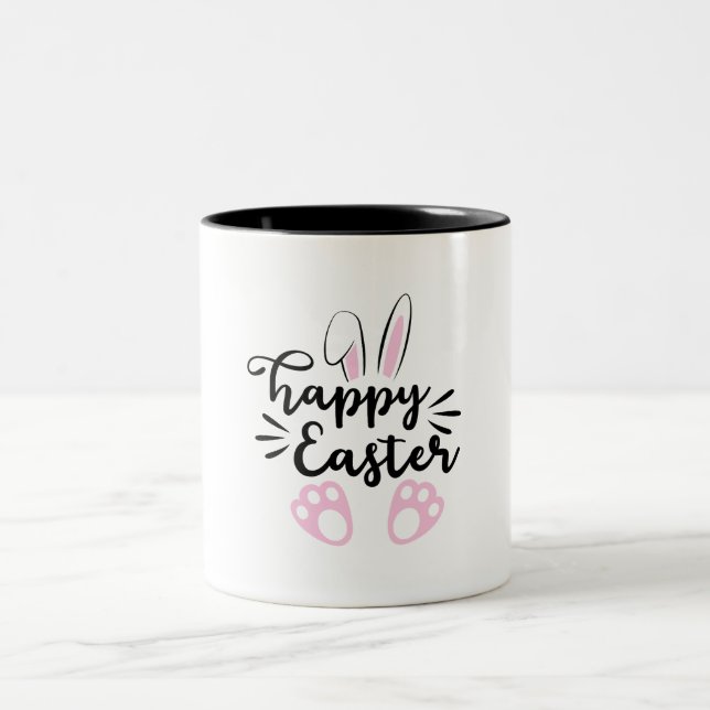 Happy Easter Two-Tone Coffee Mug (Center)