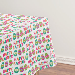 Happy Easter Typography  Tablecloth