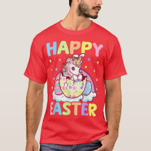 Happy Easter Unicorn Bunny Girls Kids Easter Eggs T-Shirt