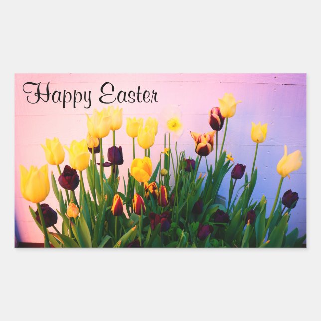 Happy Easter Various Tulips #1-2 Stickers (Front)