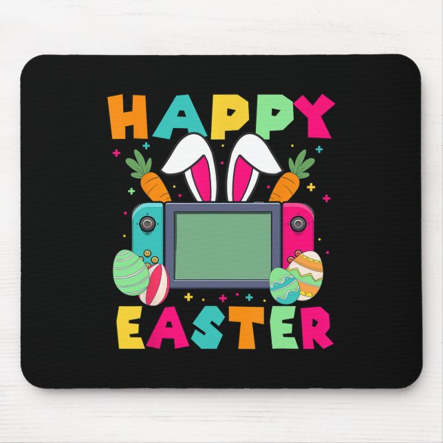 Happy Easter Video Game Bunny Gaming Controller Ga Mouse Mat (Front)