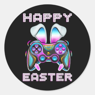 Happy Easter Video Game Controller Funny Gamer Boy Classic Round Sticker