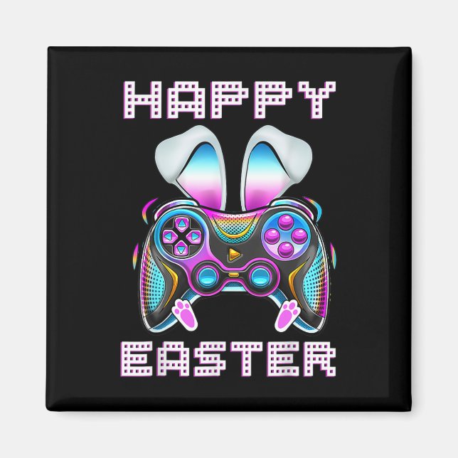 Happy Easter Video Game Controller Funny Gamer Boy Magnet (Front)