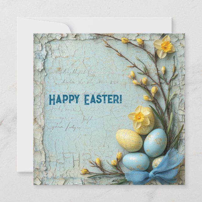 Happy Easter vintage greeting card (Front)