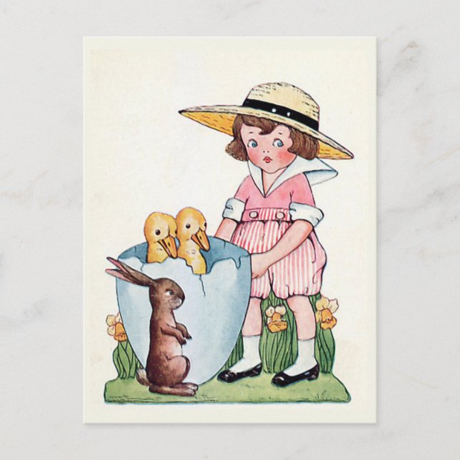 "Happy Easter" Vintage Holiday Postcard (Front)