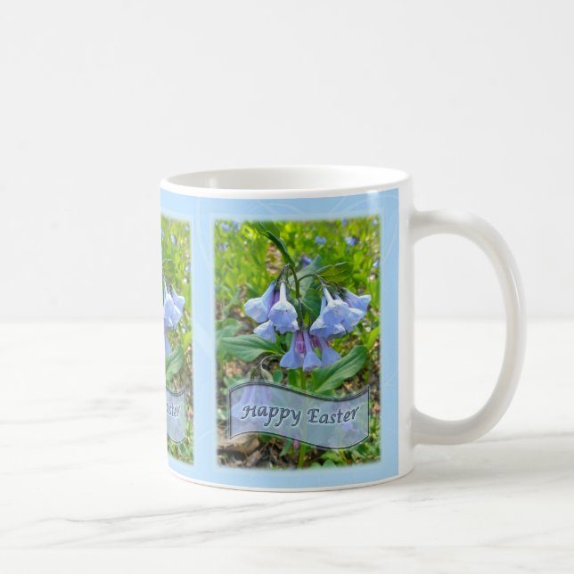 Happy Easter Virginia Bluebells Coffee Mug (Right)