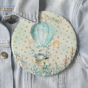 Happy Easter! Watercolor Bunny 6 Cm Round Badge