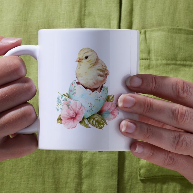Happy Easter Watercolor Chick and Egg Easter Mug (Happy Easter Watercolor Chick and Egg Easter Mug
)