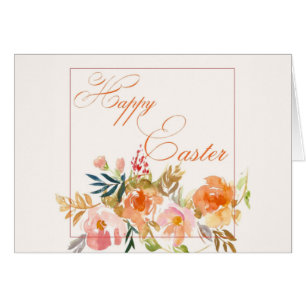 Happy Easter watercolor floral