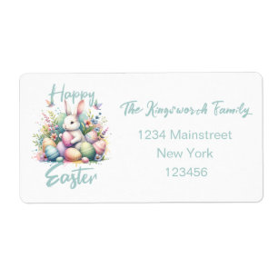 Happy Easter watercolor Spring Flower Bouquet