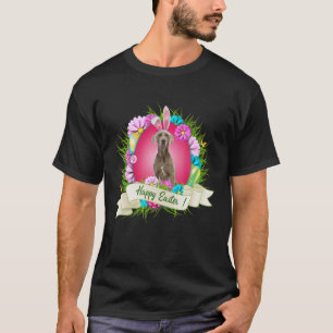 Happy Easter Weimaraner Wearing Bunny Ear Eggs Coo T-Shirt