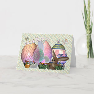 Happy Easter Welsh Language Card, Pasg Hapus Holiday Card