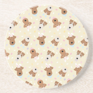 Happy Easter Welsh Terrier Dogs Coaster