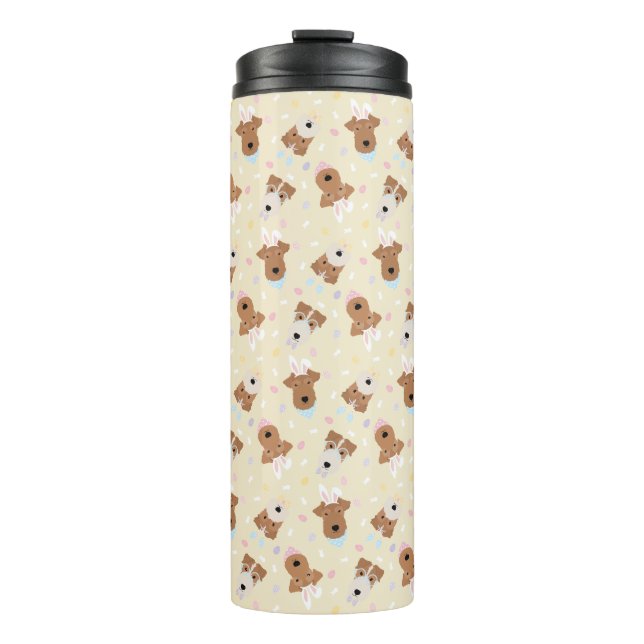 Happy Easter Welsh Terrier Dogs Thermal Tumbler (Front)