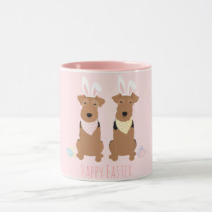 Happy Easter Welsh Terriers Dogs Bunny Ears Mug