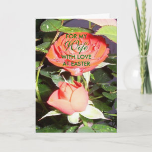 Happy Easter Wife Card - Roses