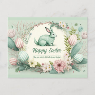 Happy Easter wishes illustration Postcard