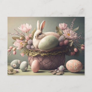 Happy Easter wishes pastel colours PostCard
