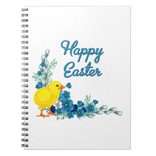 Happy Easter With a Baby Chick Notebook