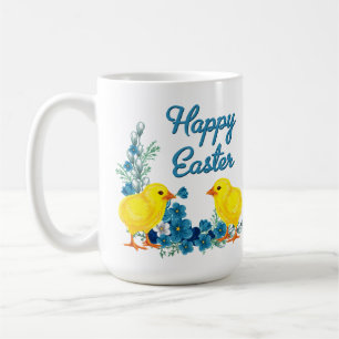 Happy Easter With Baby Chicks Coffee Mug