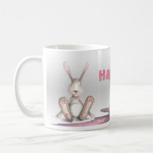 Happy Easter with Big Foot Rabbit Coffee Mug